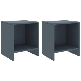 Mesitas de noche 2 uds madera de pino gris claro 35x30x40 cm de vidaXL, Mesitas de noche - Ref: Foro24-322243, Precio: 35,80 ...