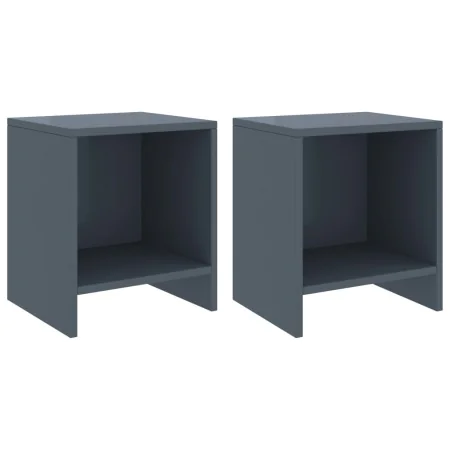 Mesitas de noche 2 uds madera de pino gris claro 35x30x40 cm de vidaXL, Mesitas de noche - Ref: Foro24-322243, Precio: 35,80 ...