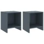 Mesitas de noche 2 uds madera de pino gris claro 35x30x40 cm de vidaXL, Mesitas de noche - Ref: Foro24-322243, Precio: 35,80 ...