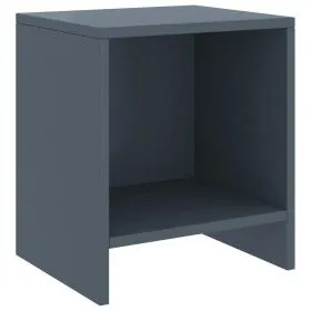 Mesita de noche madera maciza de mango gris claro 35x30x40 cm de vidaXL, Mesitas de noche - Ref: Foro24-322237, Precio: 34,51...