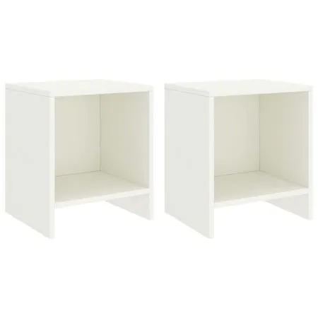 Mesitas de noche 2 unidades madera de pino blanco 35x30x40 cm de vidaXL, Mesitas de noche - Ref: Foro24-322240, Precio: 35,85...