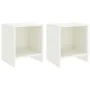 Mesitas de noche 2 unidades madera de pino blanco 35x30x40 cm de vidaXL, Mesitas de noche - Ref: Foro24-322240, Precio: 35,85...