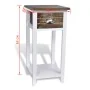 Bedside table with 1 brown and white drawer by vidaXL, Nightstands - Ref: Foro24-242039, Price: 51,35 €, Discount: %