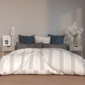Mesitas de noche 2 uds madera de ingeniería gris hormigón de vidaXL, Mesitas de noche - Ref: Foro24-326804, Precio: 88,35 €, ...