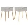 Mesitas de noche 2 uds madera de ingeniería gris hormigón de vidaXL, Mesitas de noche - Ref: Foro24-326804, Precio: 88,35 €, ...