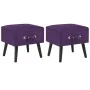 Mesitas de noche 2 unidades 40x35x40cm terciopelo morado oscuro de vidaXL, Mesitas de noche - Ref: Foro24-276385, Precio: 123...