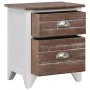Mesitas de noche con 2 cajones 2 unidades marrón y blanco de vidaXL, Mesitas de noche - Ref: Foro24-242042, Precio: 67,70 €, ...