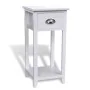 Mesita de noche con 1 cajón blanca de vidaXL, Mesitas de noche - Ref: Foro24-242040, Precio: 49,37 €, Descuento: %