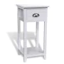 Weißer Nachttisch mit 1 Schublade von vidaXL, Nachttische - Ref: Foro24-242040, Preis: 49,37 €, Rabatt: %