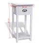 Mesita de noche con 1 cajón blanca de vidaXL, Mesitas de noche - Ref: Foro24-242040, Precio: 49,37 €, Descuento: %