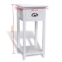 Weißer Nachttisch mit 1 Schublade von vidaXL, Nachttische - Ref: Foro24-242040, Preis: 49,37 €, Rabatt: %