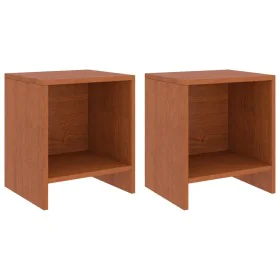 Mesitas de noche 2 uds madera de pino marrón miel 35x30x40 cm de vidaXL, Mesitas de noche - Ref: Foro24-322241, Precio: 38,54...