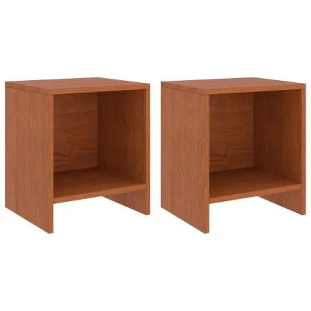 Mesitas de noche 2 uds madera de pino marrón miel 35x30x40 cm de vidaXL, Mesitas de noche - Ref: Foro24-322241, Precio: 38,54...