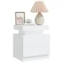 Mesita de noche madera contrachapada blanco 45x35x52 cm de vidaXL, Mesitas de noche - Ref: Foro24-326849, Precio: 82,78 €, De...