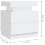 Mesita de noche madera contrachapada blanco 45x35x52 cm de vidaXL, Mesitas de noche - Ref: Foro24-326849, Precio: 82,78 €, De...