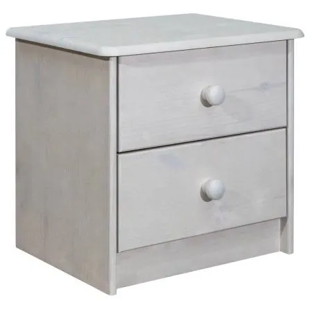 Mesita de noche de madera maciza de pino 43x34x40 cm de vidaXL, Mesitas de noche - Ref: Foro24-325535, Precio: 41,88 €, Descu...