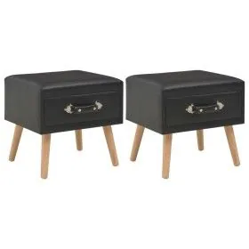 Nightstands 2 units 40x35x40 cm black synthetic leather by vidaXL, Nightstands - Ref: Foro24-276381, Price: 100,61 €, Discoun...