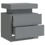 Gray engineered wood bedside table 45x35x52 cm by vidaXL, Nightstands - Ref: Foro24-326851, Price: 106,42 €, Discount: %