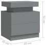 Gray engineered wood bedside table 45x35x52 cm by vidaXL, Nightstands - Ref: Foro24-326851, Price: 106,42 €, Discount: %