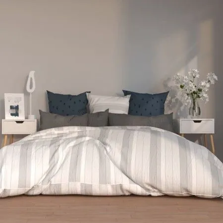 Mesitas de noche 2 uds madera contrachapada blanco 40x40x56 cm de vidaXL, Mesitas de noche - Ref: Foro24-326796, Precio: 95,8...