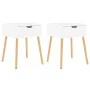 Mesitas de noche 2 uds madera contrachapada blanco 40x40x56 cm de vidaXL, Mesitas de noche - Ref: Foro24-326796, Precio: 95,8...