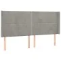 Hellgraues Samtkopfteil mit LED 183x16x118/128 cm von , Kopf- und Fußteile - Ref: Foro24-3123968, Preis: 107,04 €, Rabatt: %