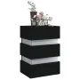 Mesita de noche luz LED madera de ingeniería negra 45x35x67 cm de vidaXL, Mesitas de noche - Ref: Foro24-326841, Precio: 106,...
