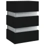 Mesita de noche luz LED madera de ingeniería negra 45x35x67 cm de vidaXL, Mesitas de noche - Ref: Foro24-326841, Precio: 106,...