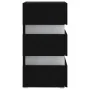 Mesita de noche luz LED madera de ingeniería negra 45x35x67 cm de vidaXL, Mesitas de noche - Ref: Foro24-326841, Precio: 106,...