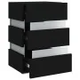 Mesita de noche luz LED madera de ingeniería negra 45x35x67 cm de vidaXL, Mesitas de noche - Ref: Foro24-326841, Precio: 106,...