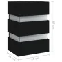 Mesita de noche luz LED madera de ingeniería negra 45x35x67 cm de vidaXL, Mesitas de noche - Ref: Foro24-326841, Precio: 106,...