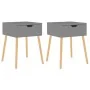 Mesitas de noche 2 uds madera de ingeniería gris 40x40x56 cm de vidaXL, Mesitas de noche - Ref: Foro24-326800, Precio: 94,91 ...