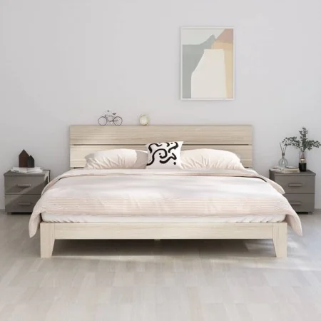 Mesitas noche 2 uds HAMAR pino macizo gris claro 40x35x44,5 cm de vidaXL, Mesitas de noche - Ref: Foro24-340411, Precio: 98,5...