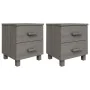 Mesitas noche 2 uds HAMAR pino macizo gris claro 40x35x44,5 cm de vidaXL, Mesitas de noche - Ref: Foro24-340411, Precio: 98,5...