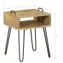 Mesita de noche de madera maciza de mango 40x34x47 cm de vidaXL, Mesitas de noche - Ref: Foro24-246019, Precio: 78,44 €, Desc...