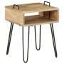 Mesita de noche de madera maciza de mango 40x34x47 cm de vidaXL, Mesitas de noche - Ref: Foro24-246019, Precio: 78,44 €, Desc...