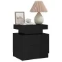 Mesita de noche madera de ingeniería negro brillo 45x35x52 cm de vidaXL, Mesitas de noche - Ref: Foro24-326856, Precio: 100,3...