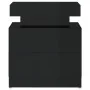 Mesita de noche madera de ingeniería negro brillo 45x35x52 cm de vidaXL, Mesitas de noche - Ref: Foro24-326856, Precio: 100,3...