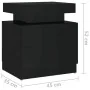 Mesita de noche madera de ingeniería negro brillo 45x35x52 cm de vidaXL, Mesitas de noche - Ref: Foro24-326856, Precio: 100,3...