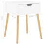 Mesitas noche 2 uds madera ingeniería blanco brillo 40x40x56 cm de vidaXL, Mesitas de noche - Ref: Foro24-326808, Precio: 114...
