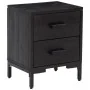 Mesita de noche madera maciza de pino negro 36x30x45 cm de vidaXL, Mesitas de noche - Ref: Foro24-349912, Precio: 87,52 €, De...