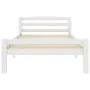 Estructura de cama de madera maciza de pino blanca 100x200 cm de vidaXL, Camas y somieres - Ref: Foro24-322069, Precio: 142,9...