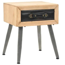 Mesita de noche de madera maciza de abeto 43x38x50 cm de vidaXL, Mesitas de noche - Ref: Foro24-245775, Precio: 62,07 €, Desc...
