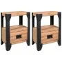 Bedside tables 2 pcs solid acacia wood and steel 40x30x54 cm by vidaXL, Nightstands - Ref: Foro24-279100, Price: 167,61 €, Di...