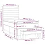 Box spring bed with blue fabric mattress 90x200 cm by , Beds and slatted bases - Ref: Foro24-3136651, Price: 366,98 €, Discou...