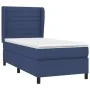 Box spring bed with blue fabric mattress 90x190 cm by , Beds and slatted bases - Ref: Foro24-3128011, Price: 349,74 €, Discou...