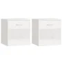 Nightstands with drawer 2 white units by vidaXL, Nightstands - Ref: Foro24-242547, Price: 53,60 €, Discount: %