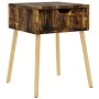 Mesita de noche madera de ingeniería roble ahumado 40x40x56 cm de vidaXL, Mesitas de noche - Ref: Foro24-326811, Precio: 41,5...