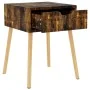Mesita de noche madera de ingeniería roble ahumado 40x40x56 cm de vidaXL, Mesitas de noche - Ref: Foro24-326811, Precio: 41,5...