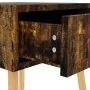 Mesita de noche madera de ingeniería roble ahumado 40x40x56 cm de vidaXL, Mesitas de noche - Ref: Foro24-326811, Precio: 41,5...